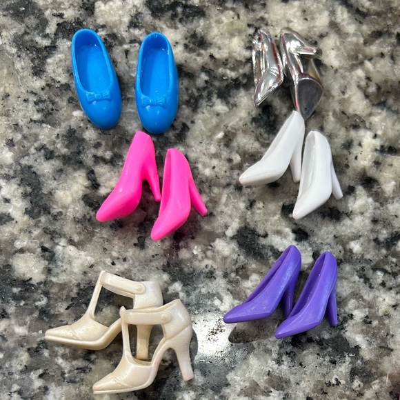 Vintage Barbie Doll Shoes Basic Classic High Heel Pump Flats Hot Pink  …70’s